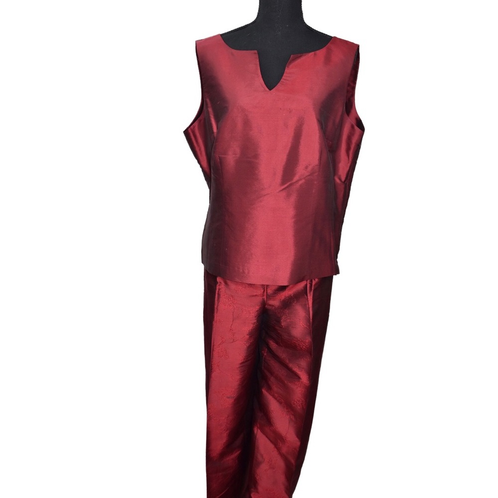 Kate Hill Red Shell Top - Size 16 - Picture 2 of 4